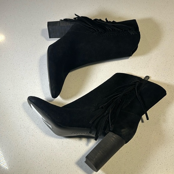 LADIES CHARLES DAVID BLACK BOULDER BOOTS - Picture 7 of 10